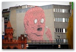 Surreal mural entering West Berlin