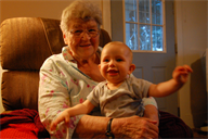 Ellen with her great-grandmother, Velma Coppock