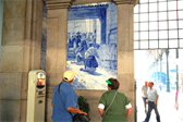 Tile murals in the São Bento station in Porto